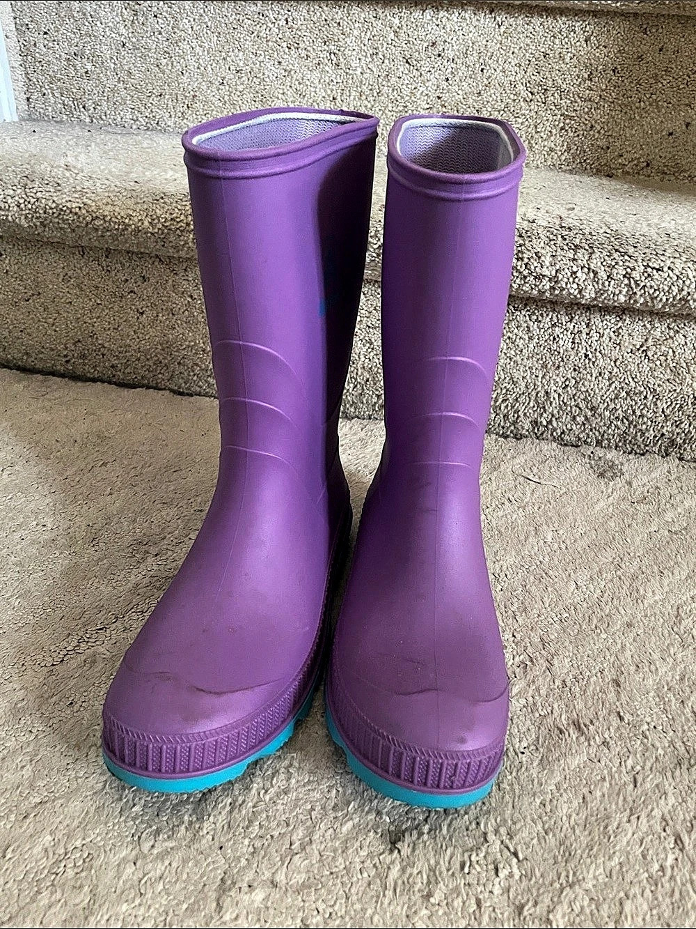 Kamik Raindrops Purple & Blue Rain Boots